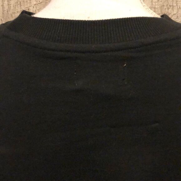 Beach Riot Black Cropped Sweatshirt with Red Glitter Hearts, Size Large - Picture 7 of 8